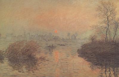 Claude Monet Sunset on the seine,Winter Effect (nn02) Spain oil painting art